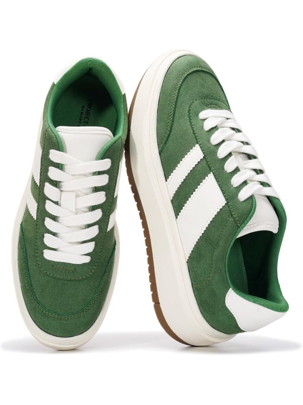 Project Cloud Women's Green Memory Foam Insole Footwear Platform Sneaker Shoes